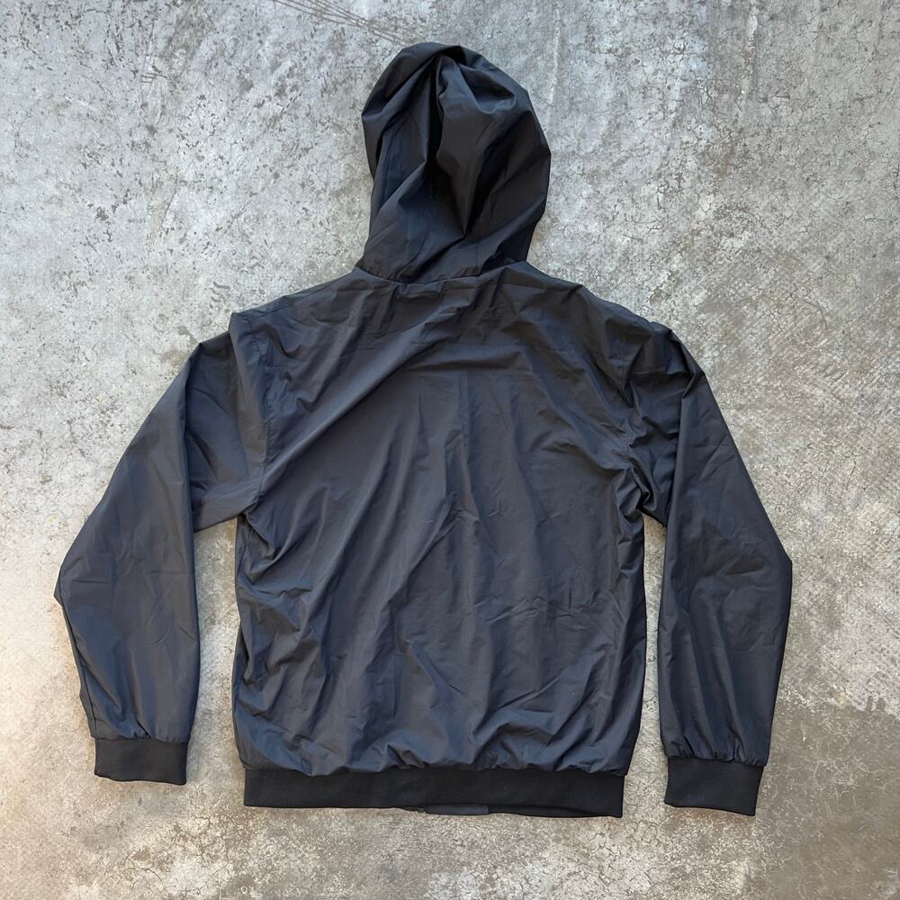 New Balance Windbreaker Jacket Men S Small Black Hooded Full Zip Ripstop Running - Picture 5 of 8